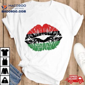 African Lips Flag Melanin Black History Month Pride Tshirt