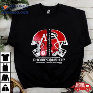 Alabama Crimson Tide Vs Uga Bulldogs Sec Championship Bound Helmets Tshirt