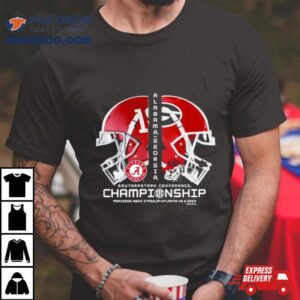 Alabama Crimson Tide Vs Uga Bulldogs Sec Championship Bound Helmets Tshirt