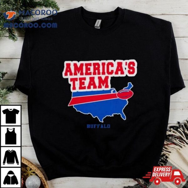 America’s Team Buffalo Bills State Mix Logo T Shirt