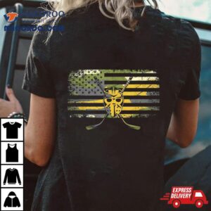 American Flag Camouflage Hockey Tshirt