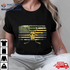 American Flag Camouflage Hockey Tshirt