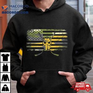 American Flag Camouflage Hockey Tshirt