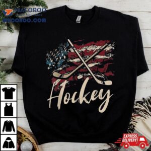 American Flag Hockey 4th Of July Patriotic Sports Lover Shirt