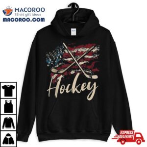 American Flag Hockey 4th Of July Patriotic Sports Lover Shirt