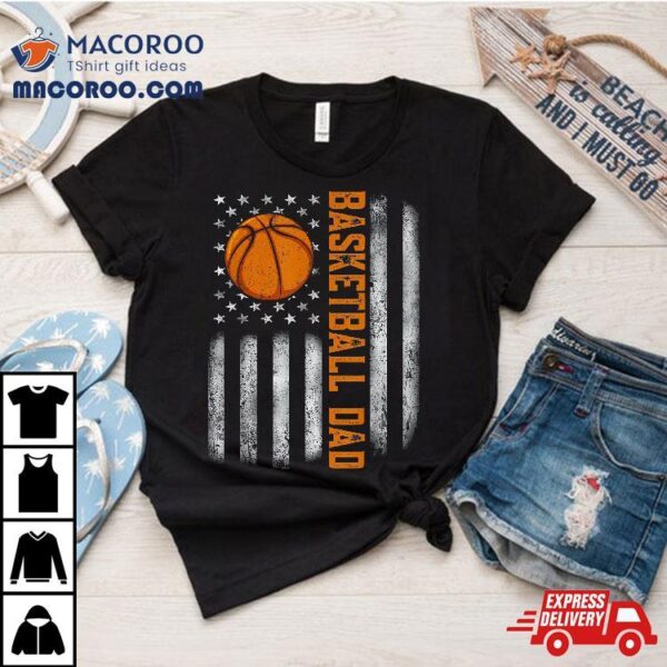 American Flag Vintage Basketball Dad Father’s Day Shirt