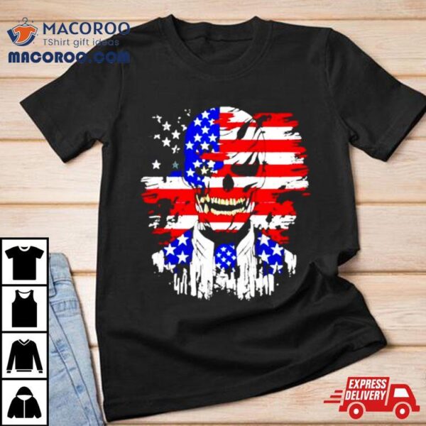 American Flag Zombie Skull Shirt