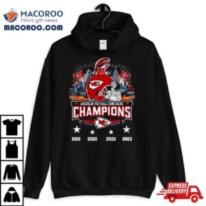 American Football Conference Champions 2023 Kansas City Chiefs 2019 2023 Helmet T Shirt