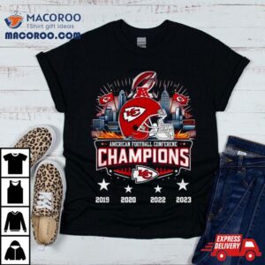 American Football Conference Champions Kansas City Chiefs Helmet Tshirt