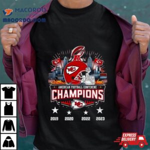 American Football Conference Champions Kansas City Chiefs Helmet Tshirt