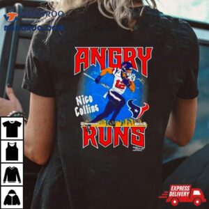 Angry Runs Houston Texans Nico Collins Retro Tshirt