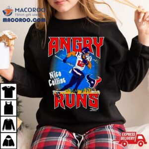 Angry Runs Houston Texans Nico Collins Retro Tshirt