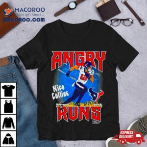 Angry Runs Houston Texans Nico Collins Retro Tshirt