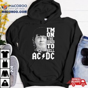 Angus Young Ac Dc I M On The Highway To Hell Signatures Tshirt