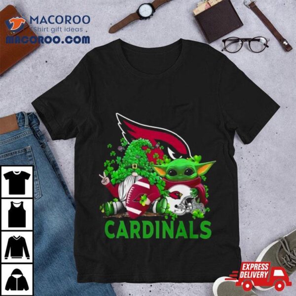 Arizona Cardinals Baby Yoda Happy St.patrick’s Day Shamrock 2024 T Shirt