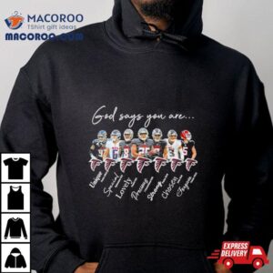 Atlanta Falcons God Says You Are Unique Special Lovely Precious Strong Chosen Forgiven Tshirt