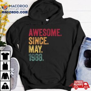 Awesome Since May Th Birthday Years Old Vintage Tshirt