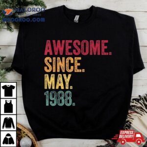 Awesome Since May Th Birthday Years Old Vintage Tshirt