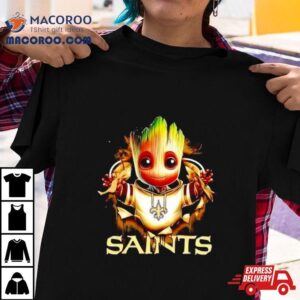 Baby Groot Blood Inside Me New Orleans Saints Tshirt