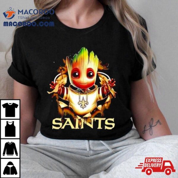 Baby Groot Blood Inside Me New Orleans Saints 2024 T Shirt