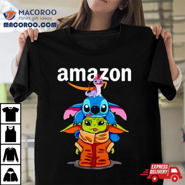 Baby Yoda And Stitch Amazon Shirt