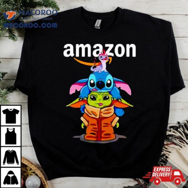 Baby Yoda And Stitch Amazon Shirt