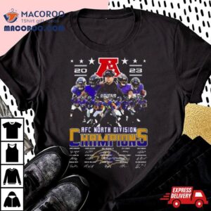 Baltimore Ravens Afc North Division Champions 2023 Signatures T Shirt