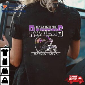 Baltimore Ravens Flock Helmet T Shirt
