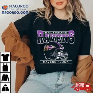 Baltimore Ravens Flock Helmet T Shirt