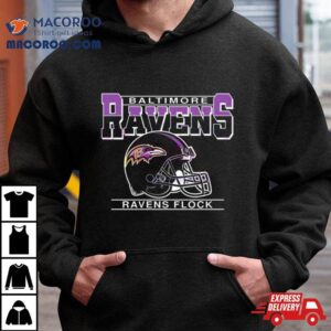 Baltimore Ravens Flock Helmet Tshirt