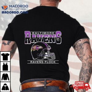 Baltimore Ravens Flock Helmet Tshirt