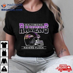 Baltimore Ravens Flock Helmet Tshirt