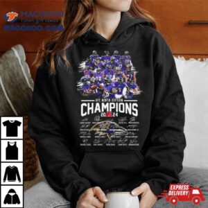 Baltimore Ravens Football Afc North Division Champions Signatures Tshirt