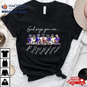 Baltimore Ravens Nfl God Says You Are Unique Special Lovely Precious Strong Chosen Forgiven T Shirt