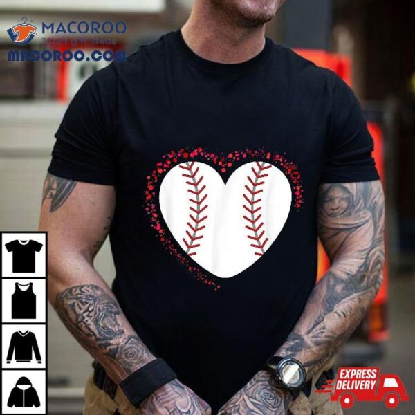Baseball Heart Funny Valentine’s Day&acirc;&nbsp;for Kids Boys Shirt