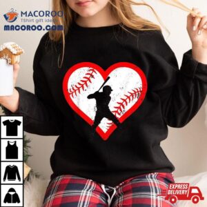 Baseball Heart Vintage Valentine S Day For Kids Boys Tshirt