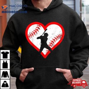 Baseball Heart Vintage Valentine’s Day Shirt For Kids Boys