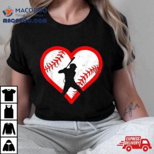 Baseball Heart Vintage Valentine S Day For Kids Boys Tshirt