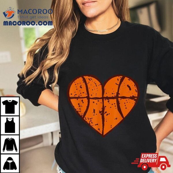 Basketball Heart Valentine’s Day Boys Girls Shirt