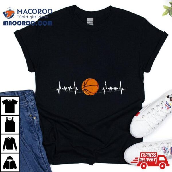 Basketball Lover Heartbeat I Love Shirt