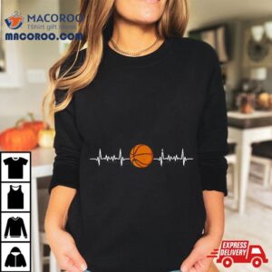 Basketball Lover Heartbeat I Love Tshirt