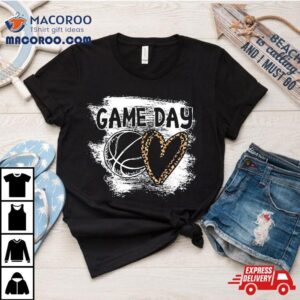 Basketball Player Game Day Leopard Cheetah Fan Shirt