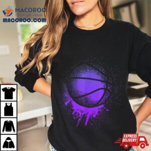 Basketball Team Silhouette Purple Bball Birthday Baller Shirt