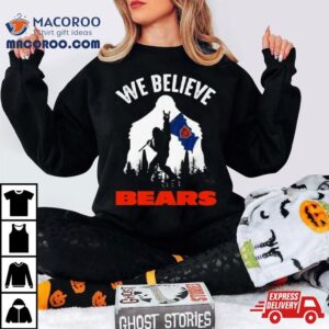 Bigfoot We Believe Chicago Bears Nfl Flag Tshirt