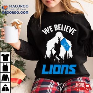 Bigfoot We Believe Detroit Lions Nfl Flag Tshirt