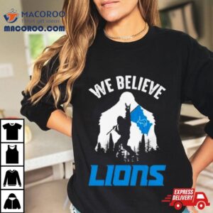 Bigfoot We Believe Detroit Lions Nfl Flag Tshirt