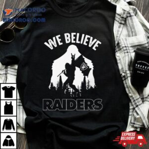 Bigfoot We Believe Las Vegas Raiders Nfl Flag Shirt