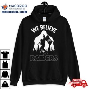 Bigfoot We Believe Las Vegas Raiders Nfl Flag Tshirt