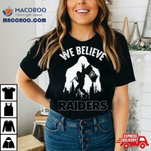 Bigfoot We Believe Las Vegas Raiders Nfl Flag Tshirt