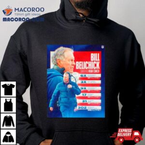 Bill Belichick Career As Head Coach New England Tshirt